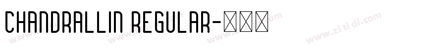 Chandrallin Regular字体转换